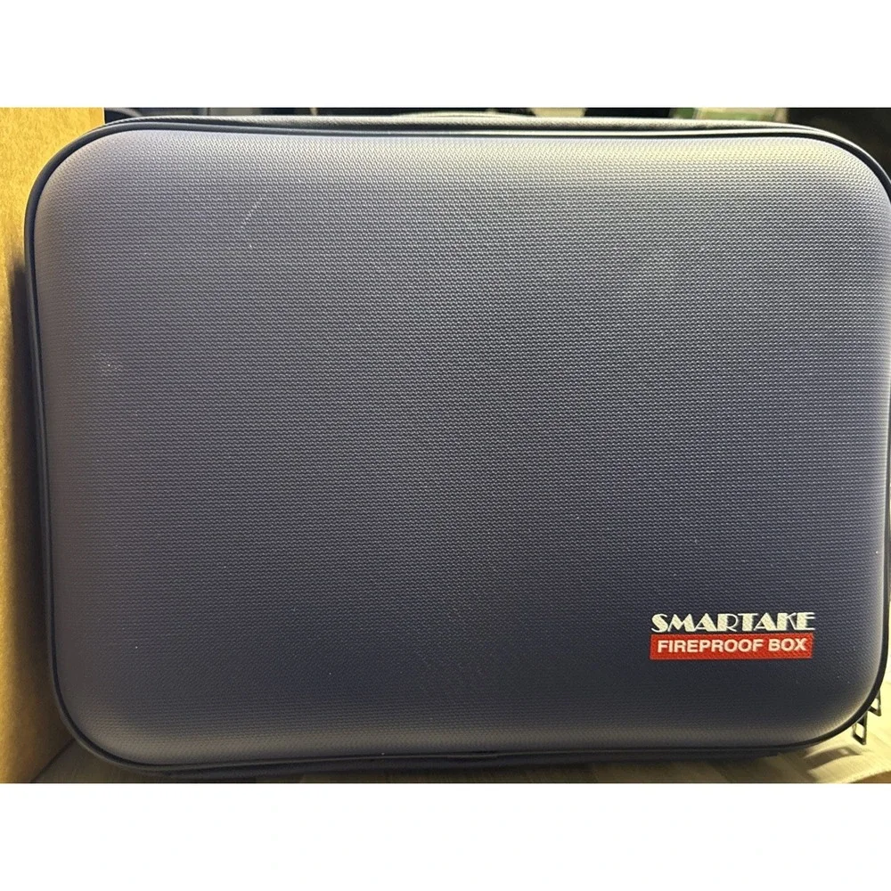 Fireproof Document Box with Combination Lock, Fireproof Water Resistant Hard